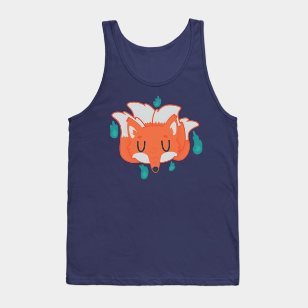 Fiery Fox Spirit Sprite Tank Top by clairestamper